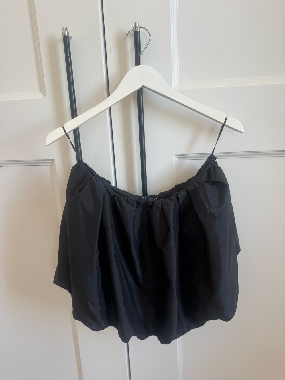 Black Bubble Mini Skort
